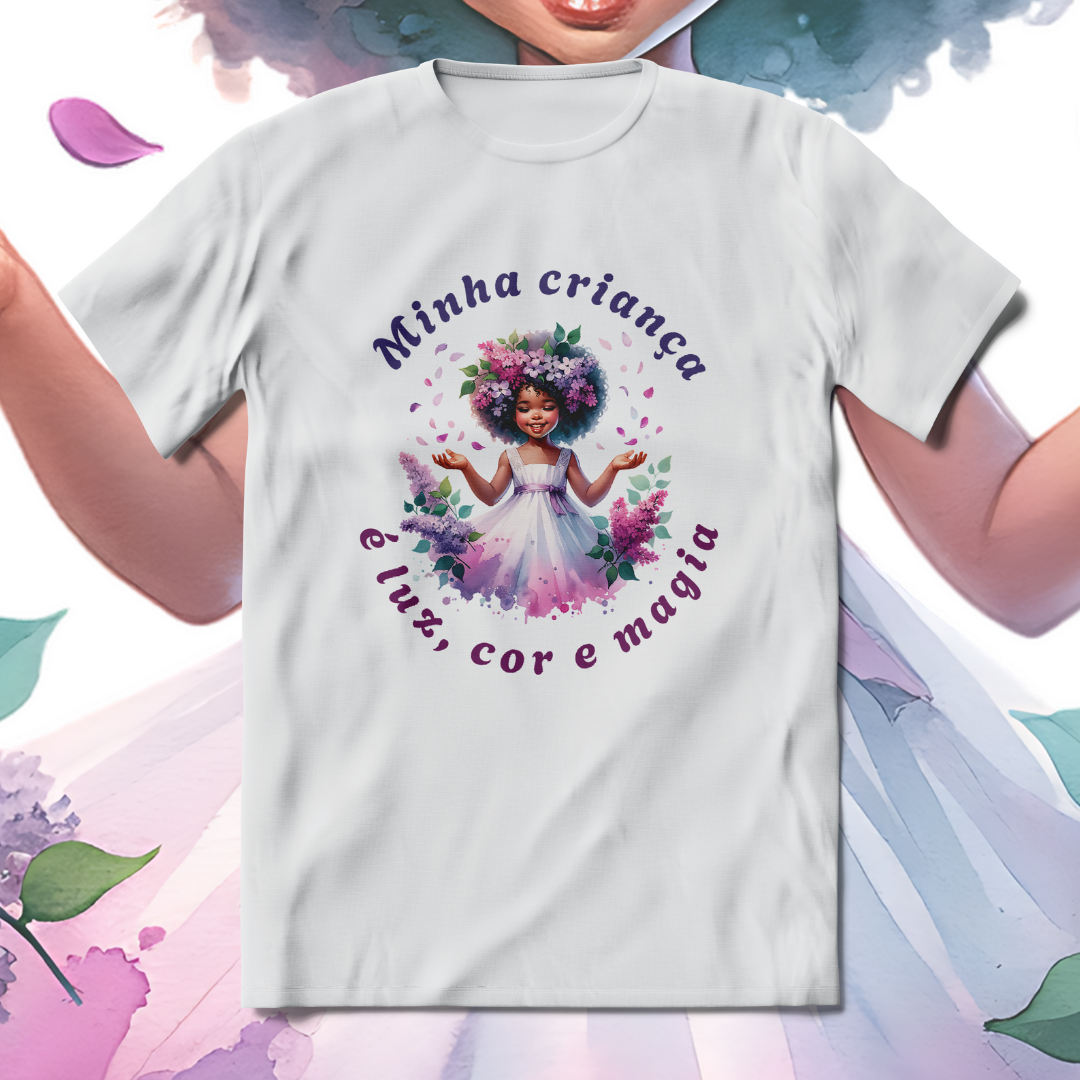 T-Shirt Quality Unissex | Minha criança é luz, cor e magia