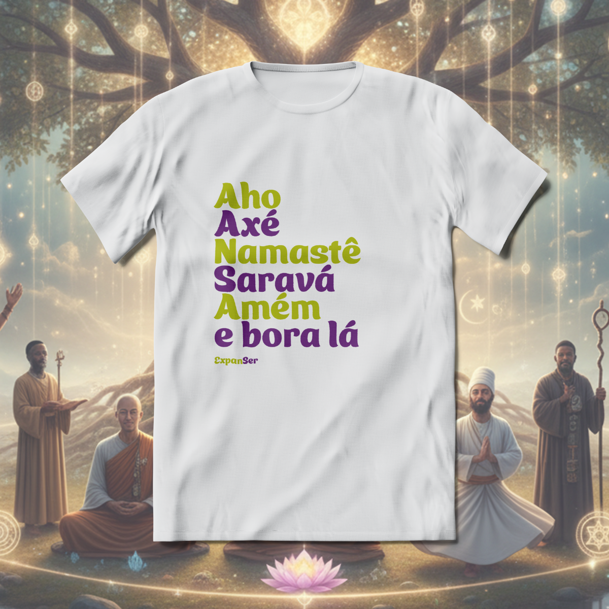 T-Shirt Quality Unissex Branca | Crenças ExpanSer