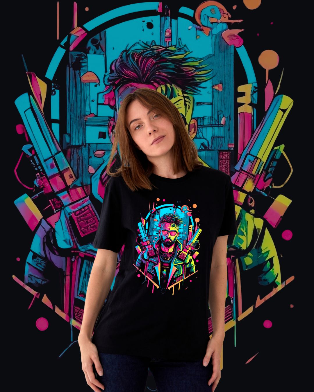 Camiseta Baby Look Cyberpunk 