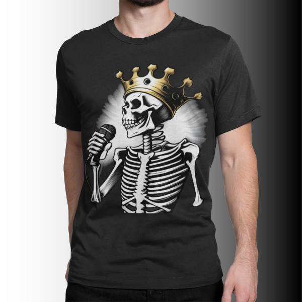 Nome do produto: Camiseta Estampa Roqueiro King 