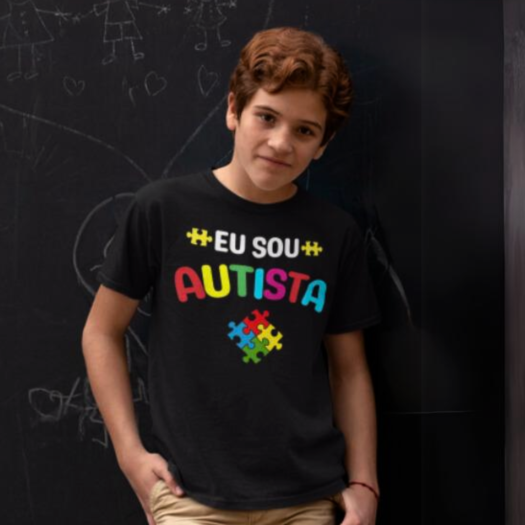 Nome do produto: CAMISETA INFANTIL EU SOU AUTISTA (10 a 14 anos)