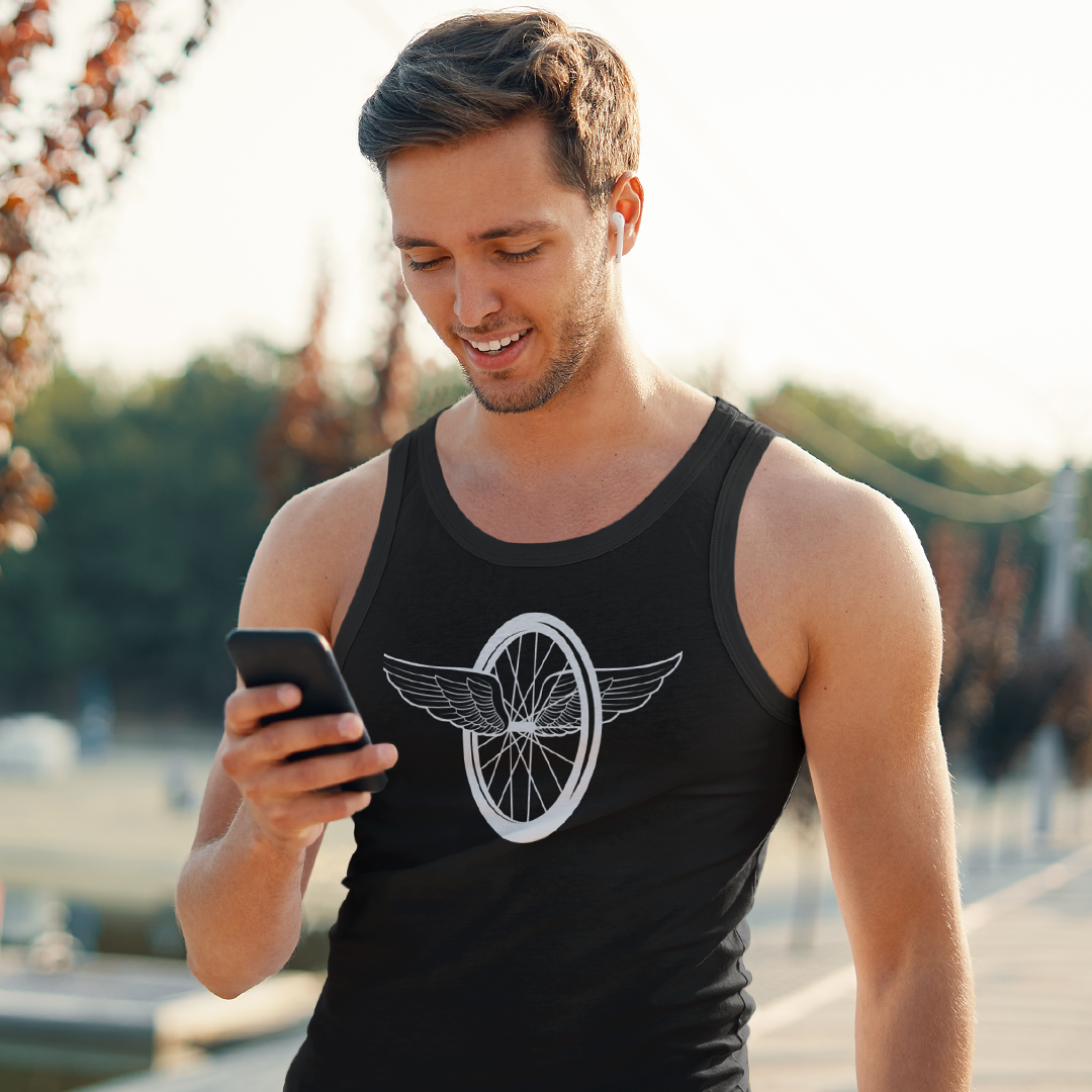 Nome do produto: REGATA RODA DE BICICLETA COM ASAS