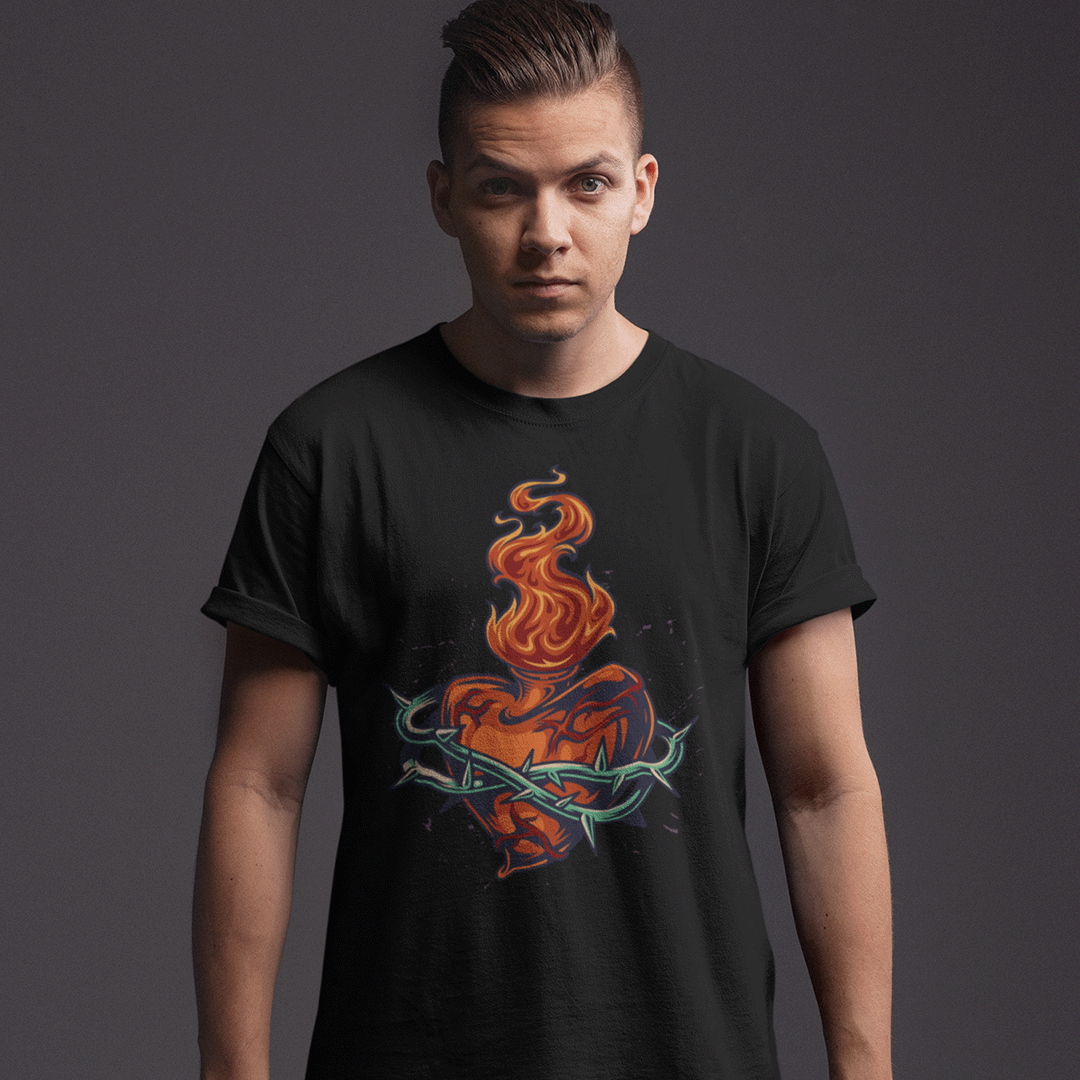 Nome do produto: CAMISETA SAGRADO CORAÇÃO