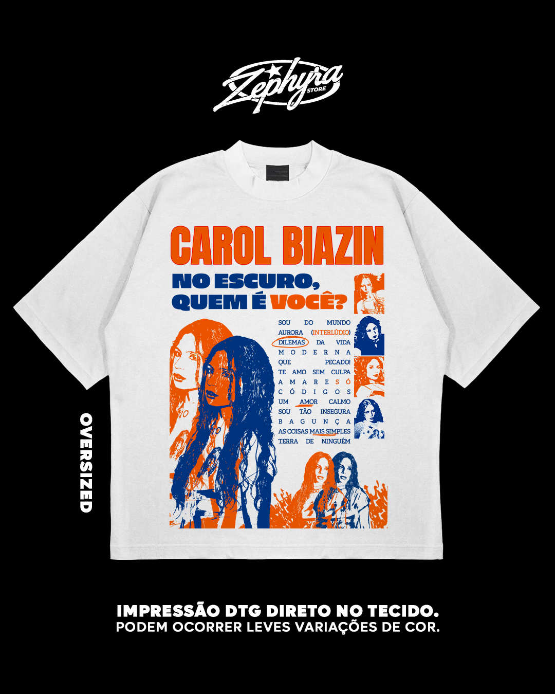 Nome do produto: Oversized - NO ESCURO QUEM É VOCÊ?  - Carol Biazin