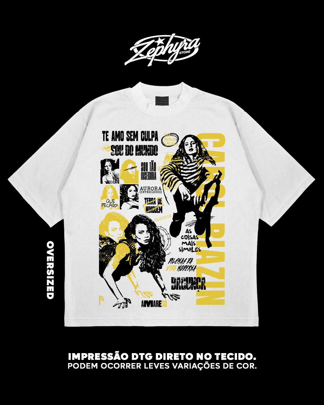 Nome do produto: Oversized - TE AMO SEM CULPA - CB