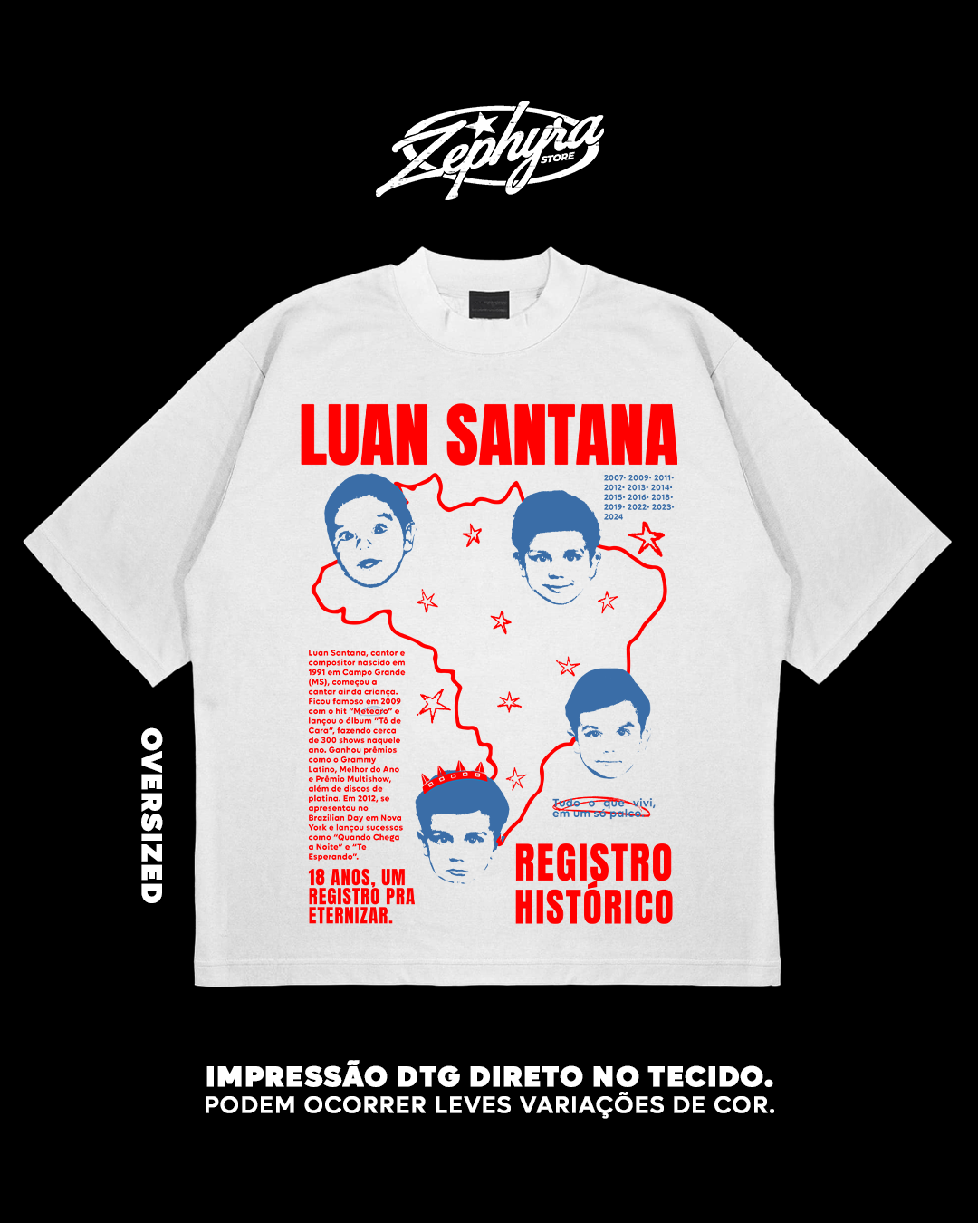 Nome do produto: Oversized - Luan Santana - Registro histórico