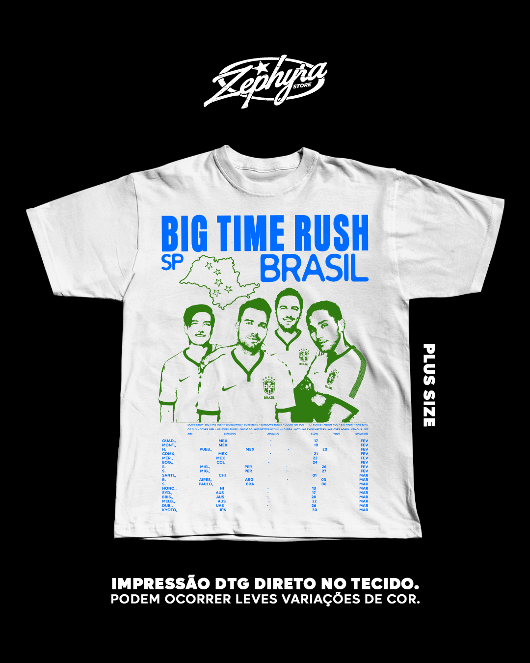 Nome do produto: Plus Size - Big Time Rush - BRASIL