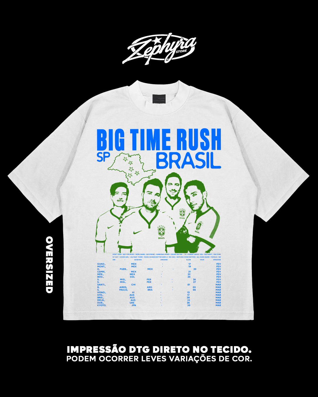 Nome do produto: Oversized - Big Time Rush - BRASIL