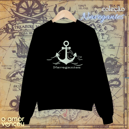 Moletom Fechado Navegantes Ondas