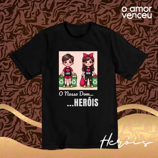Camiseta Infantil Heróis JUREK Nosso Dom