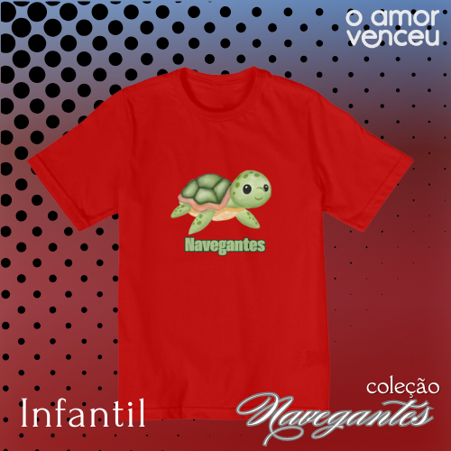 Camiseta Quality Infantil Navegantes Tartaruga