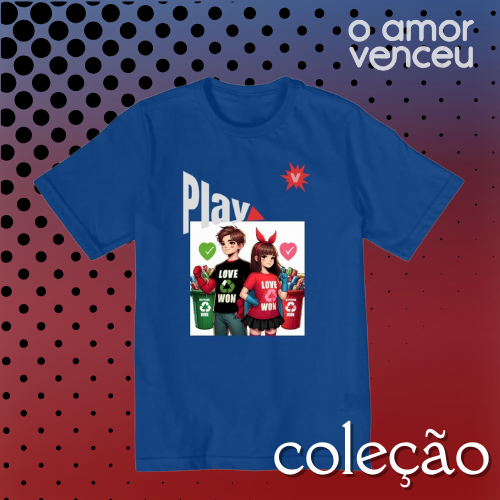 Nome do produto: Camiseta Infantil Play Heróis JUventude