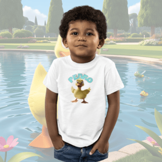 Camiseta Infantil O Pato Que Ajudava os Amigos
