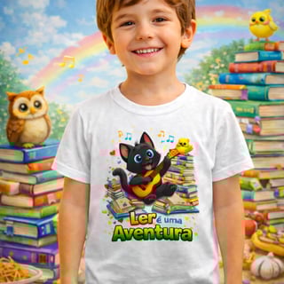 Camiseta Infantil Ler é uma Aventura