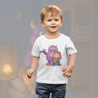 Camiseta Infantil O Monstro do Armário do Quarto do Téo