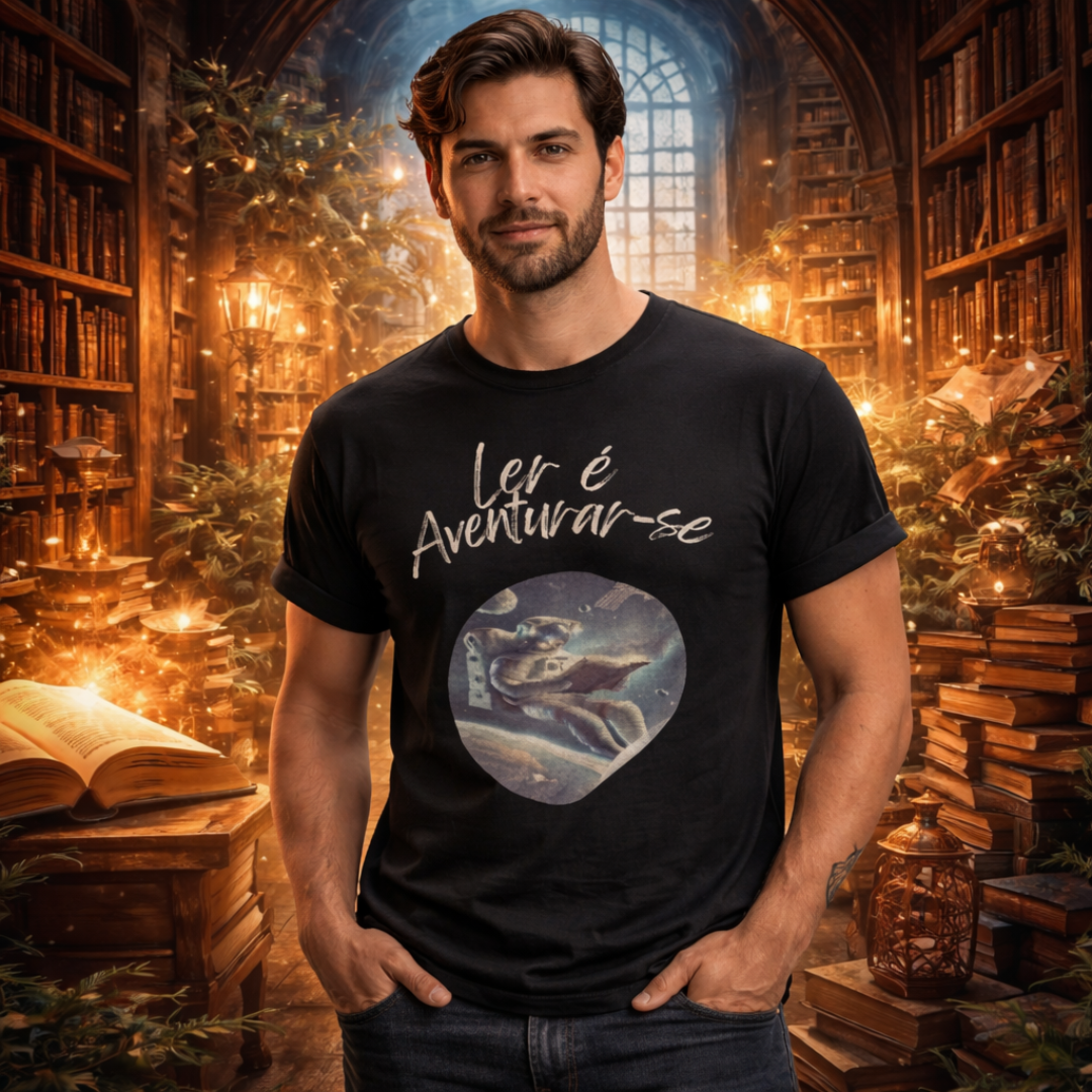 Camiseta  Ler é Aventurar-se