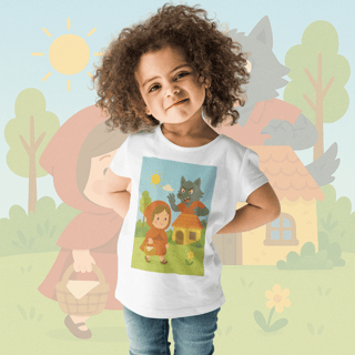Camiseta Infantil Chapeuzinho Lúdica