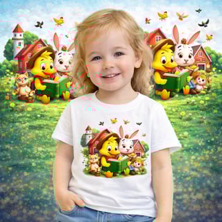 Camiseta Infantill Aventuras na Fazenda