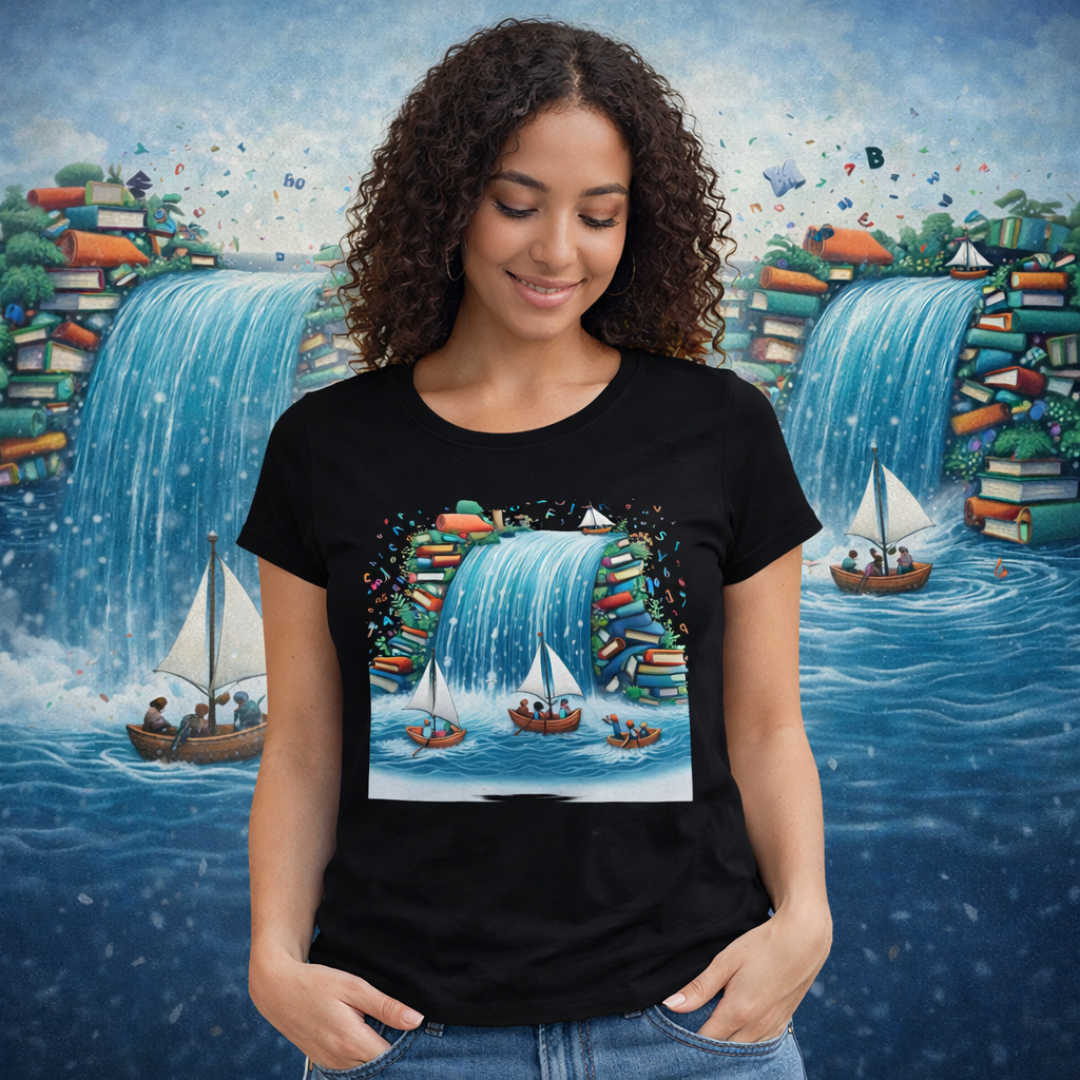Camiseta Feminina Cachoeira Literária