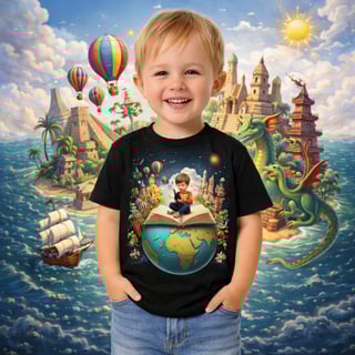 Camiseta Infantil Planeta Livros