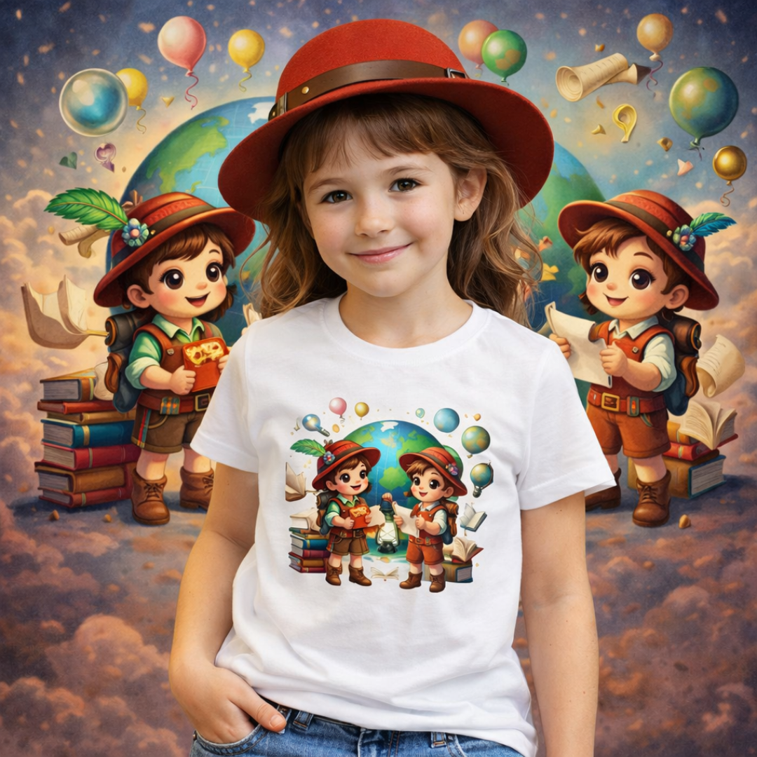 Camiseta Infantil Crianças Aventureiras