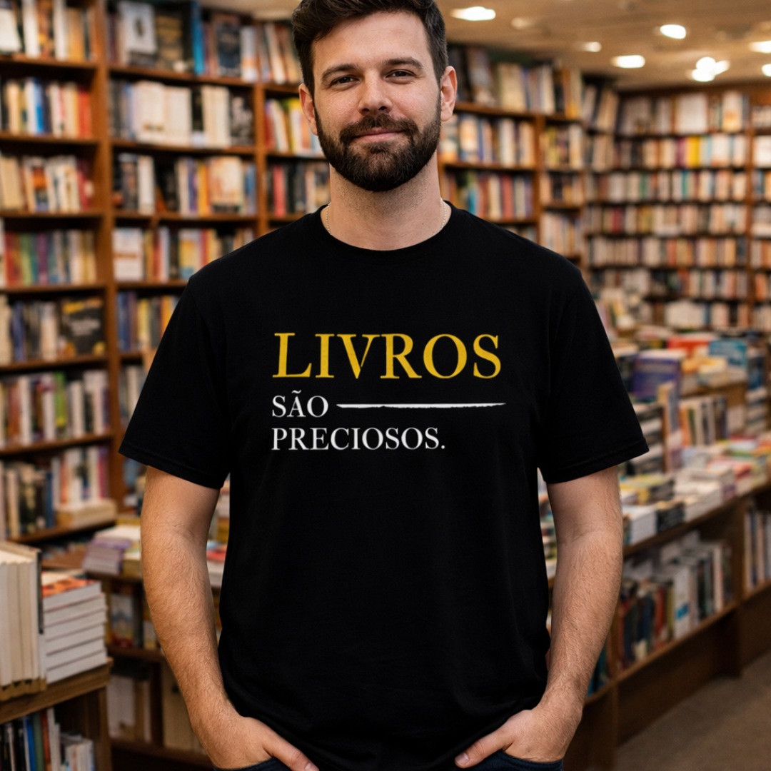 Camiseta  Livros são Preciosos