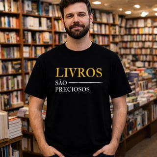 Camiseta  Livros são Preciosos
