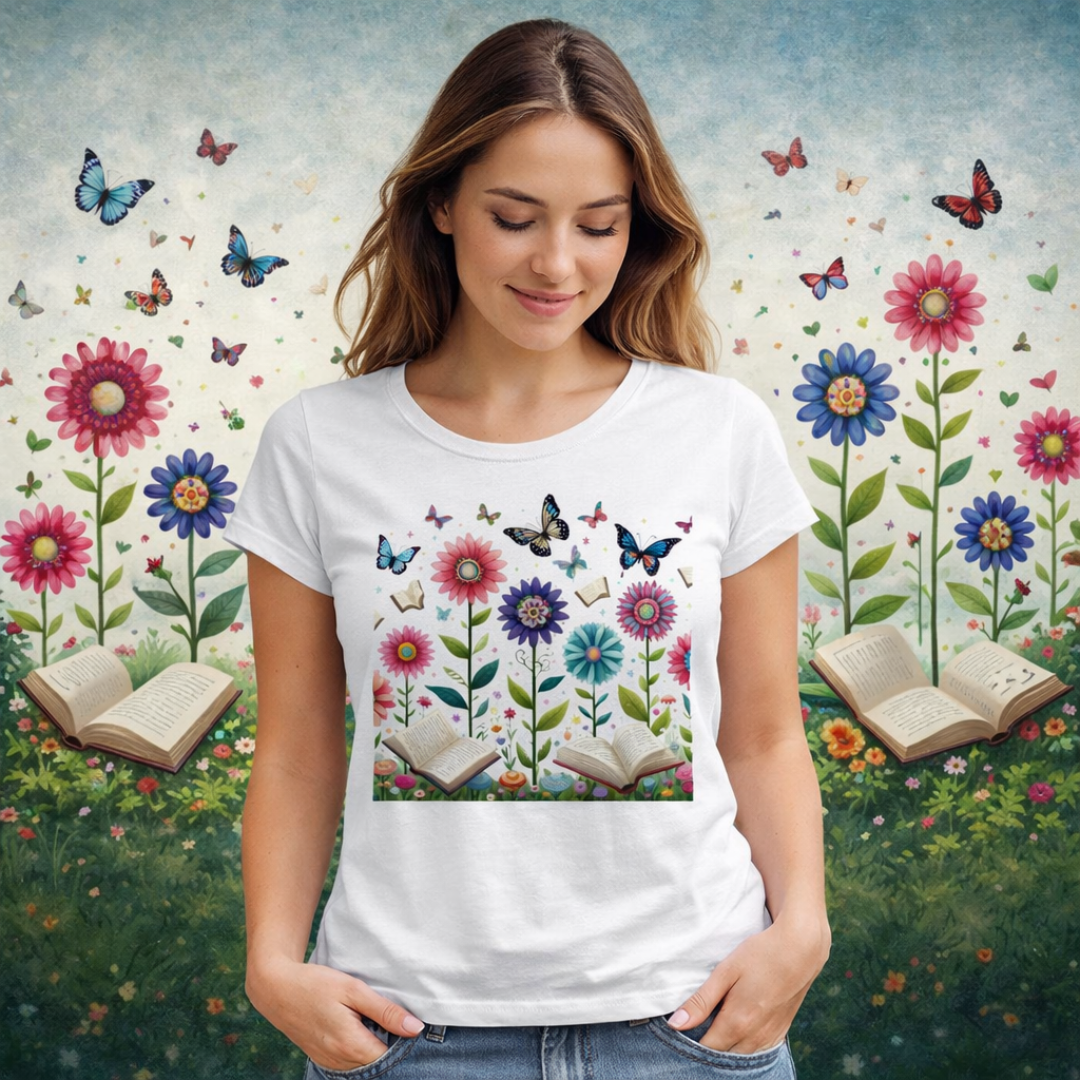 Camiseta Feminina Jardim Literário