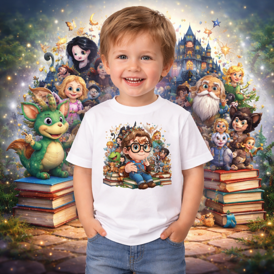 Camiseta Infantil Menino de Óculos