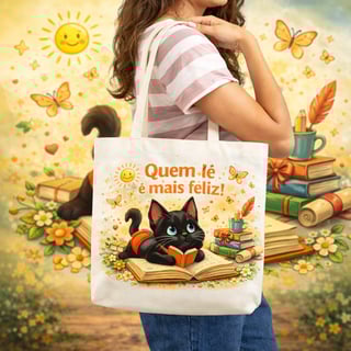 Ecobag Pedro Quem Lê é mais feliz !