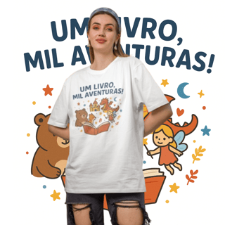 Camiseta Um Livro Mil Aventuras