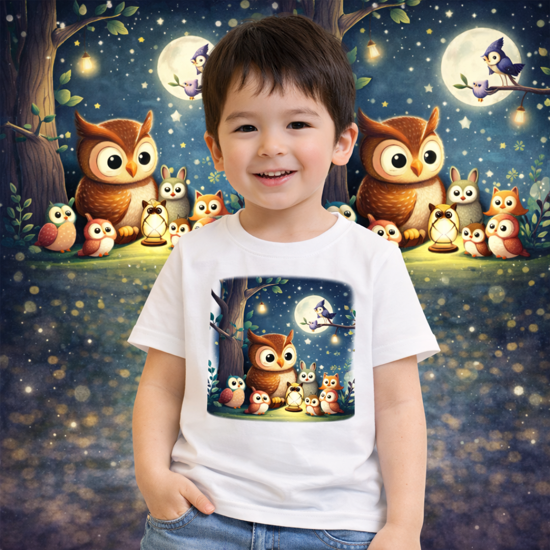 Camiseta Infantil Coruja Leitora