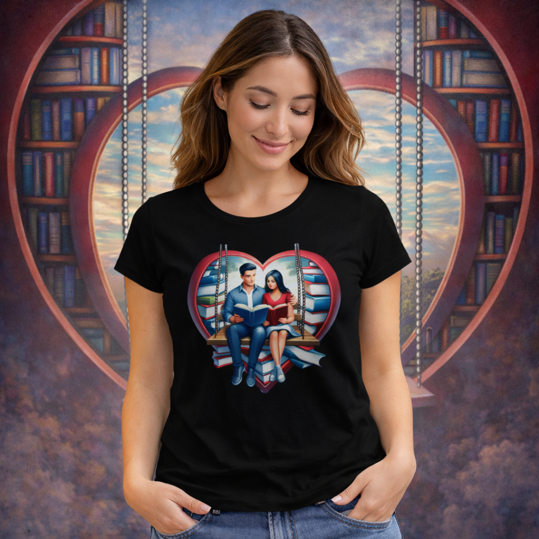 Camiseta Feminina Casal Literário