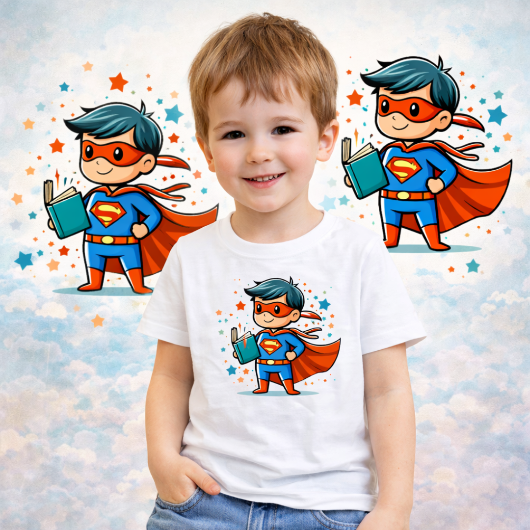 Camiseta Infantil Super Menino Leitor