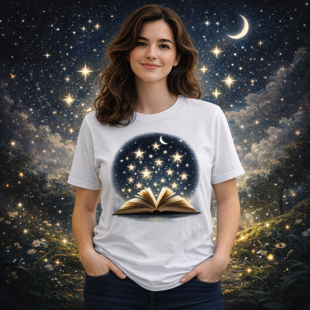 Camiseta  Noite Estrelada da Imaginação