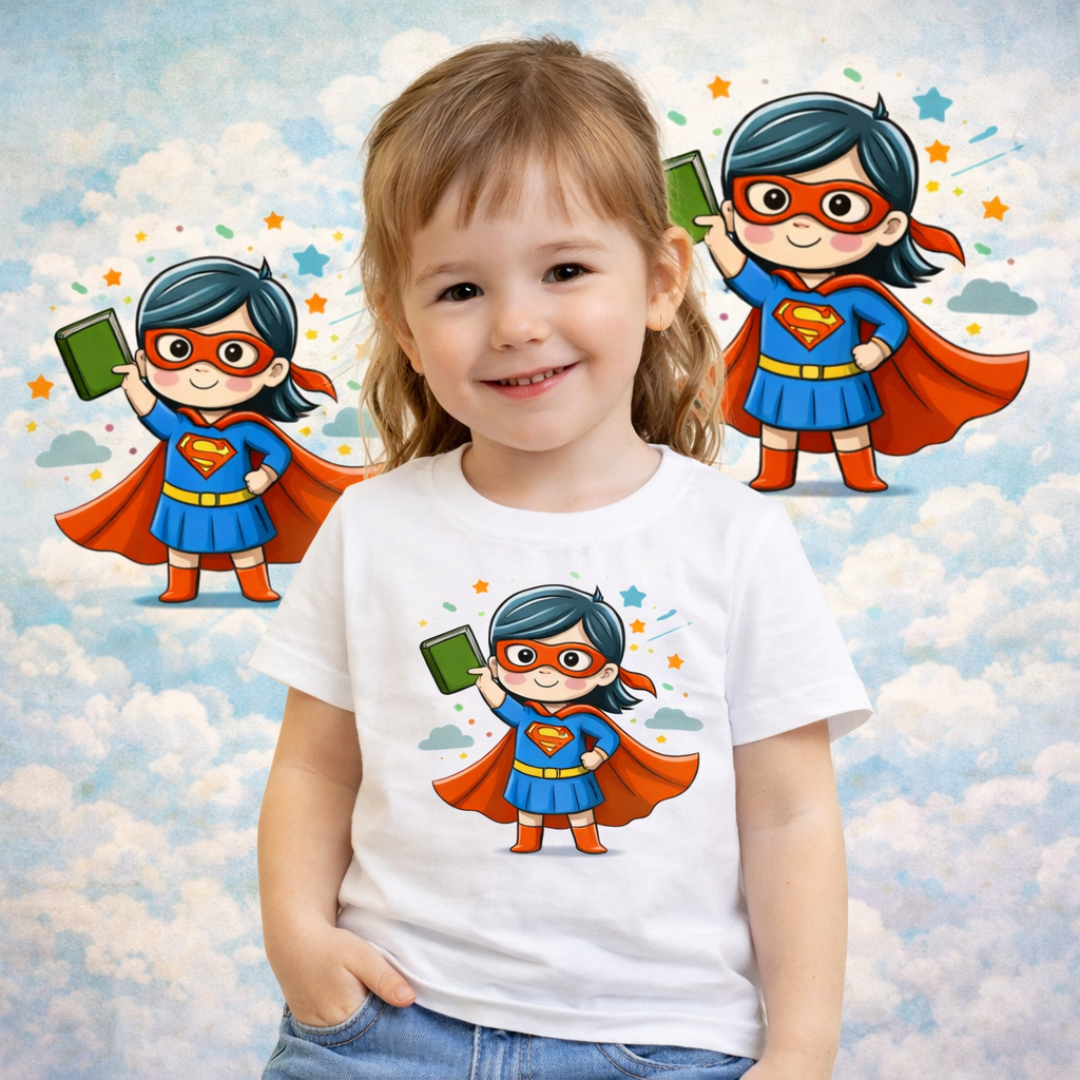 Camiseta Infantil Super-Heroína Literária