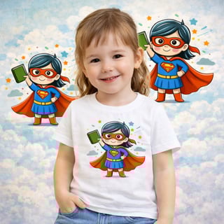 Camiseta Infantil Super-Heroína Literária