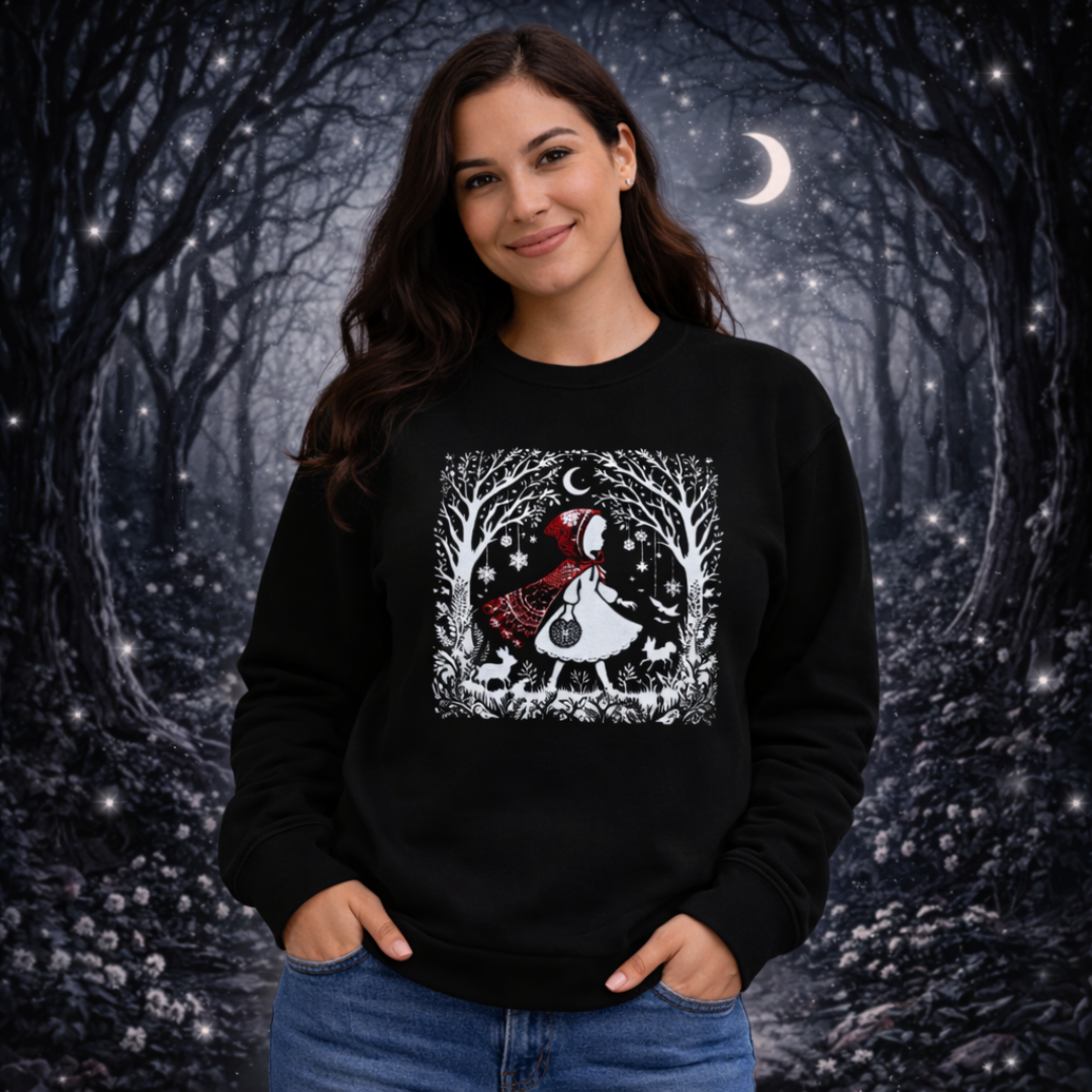 Moletom Chapeuzinho Vermelho e o Céu Estrelado