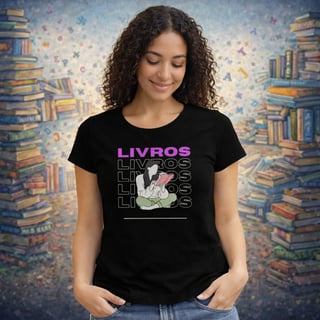 Camiseta Feminina Livros