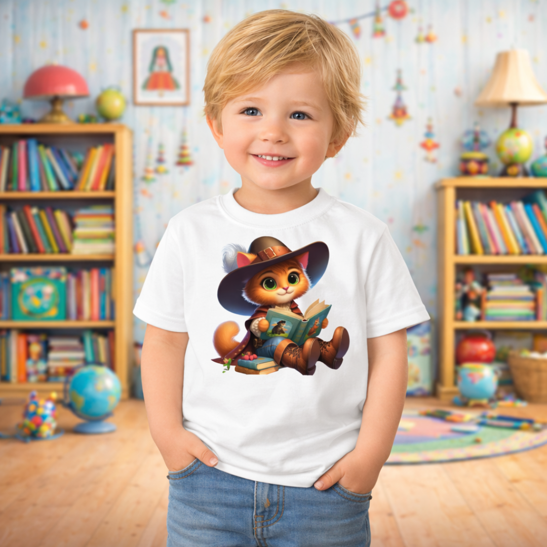 Camiseta Infantil Gato de Botas