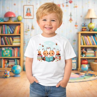 Camiseta Infantil Formigas Leitoras