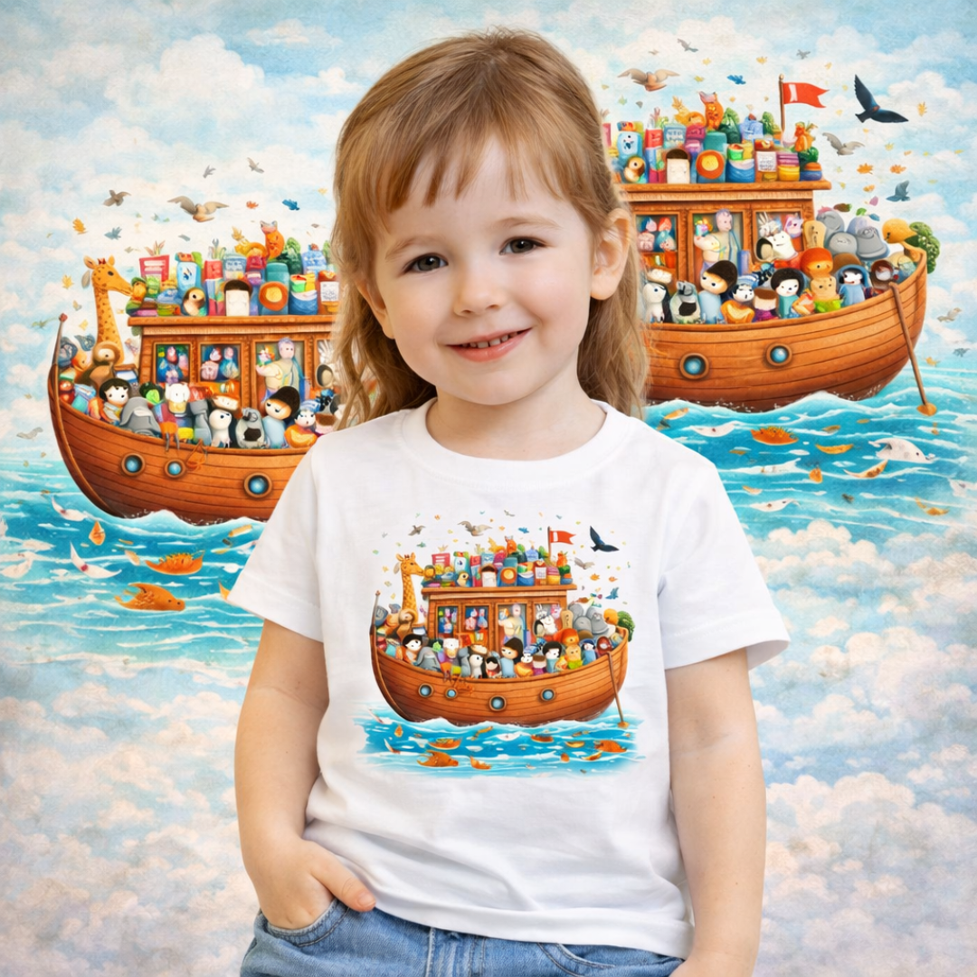 Camiseta Infantil Arca de Noé Literária