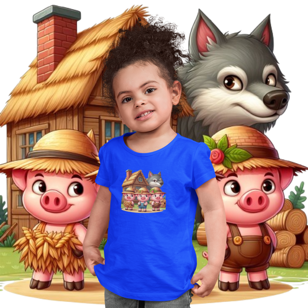 Camiseta Infantil Casa dos Três Porquinhos