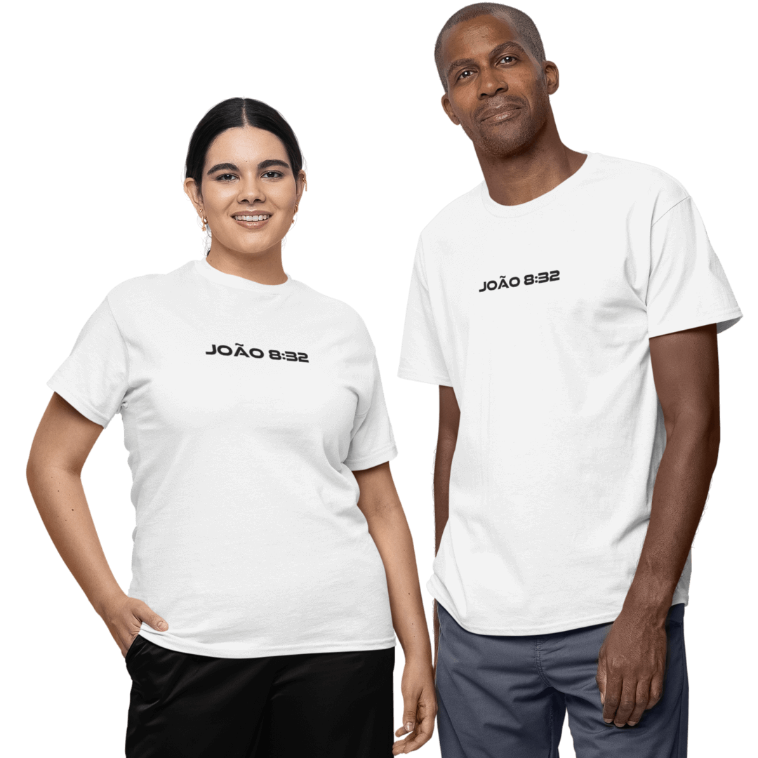 Nome do produto: Camiseta Cristã Prime - João 832 - Estampa Grande