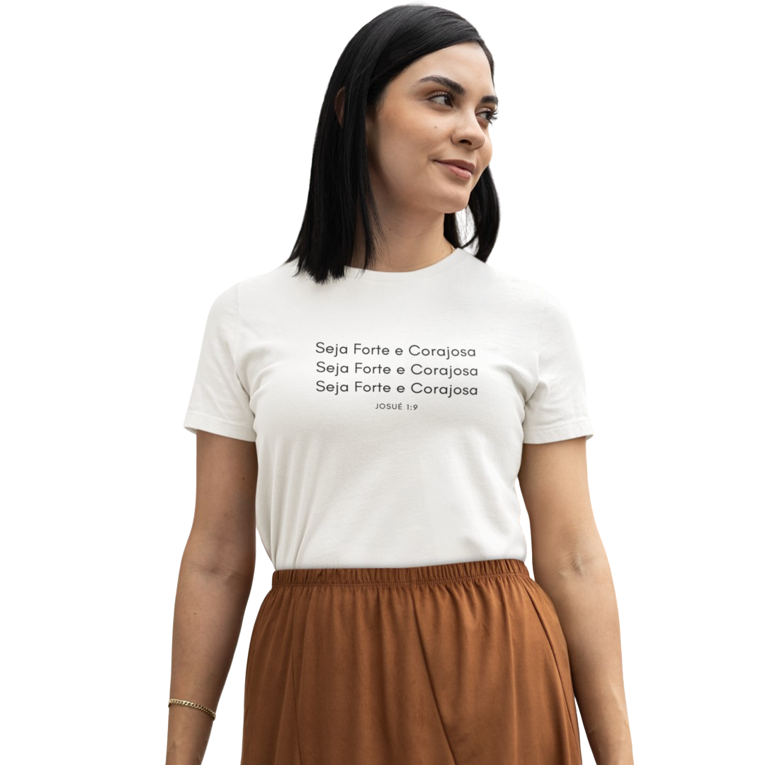 Nome do produto: Camiseta Cristã Baby Long Prime - Josué 1:9