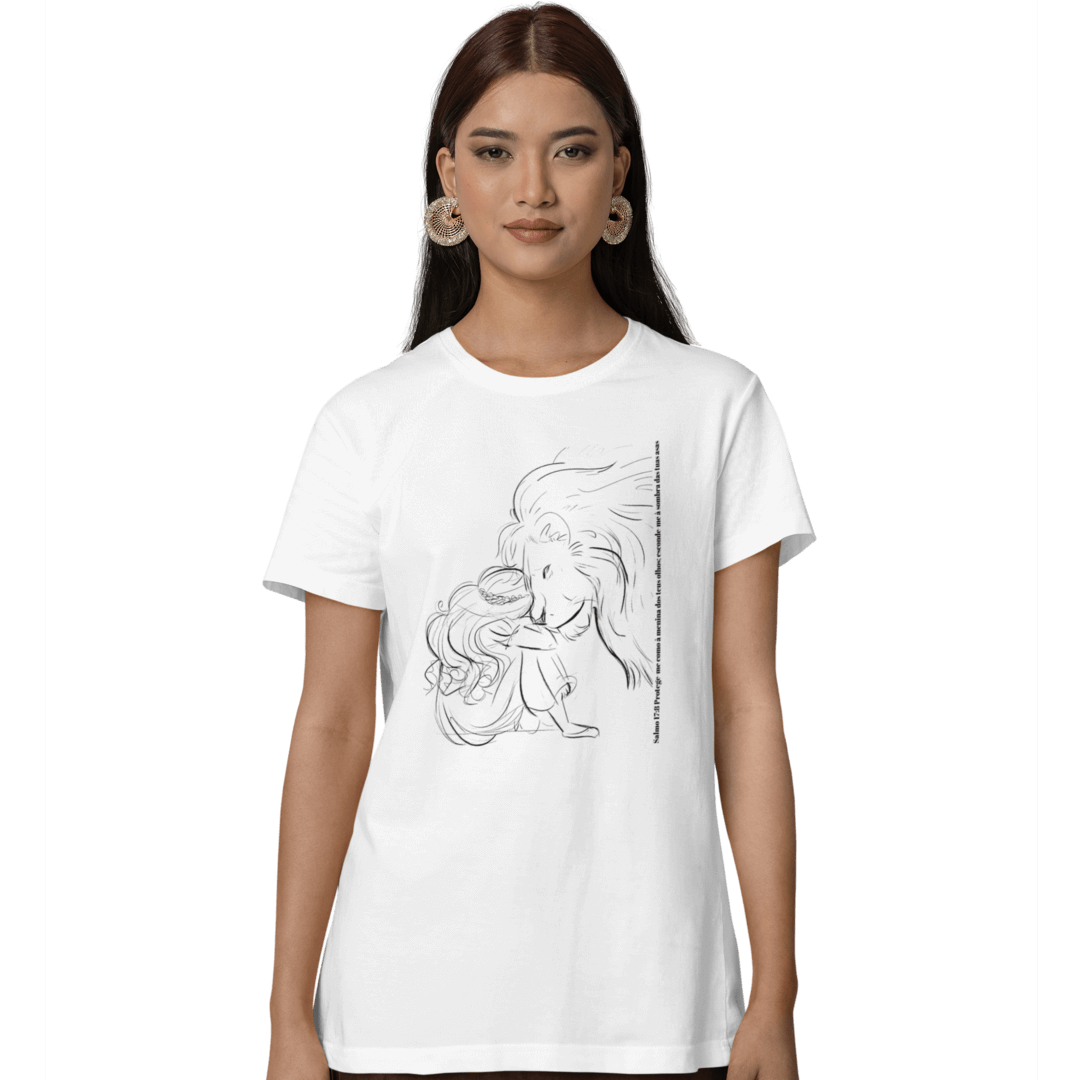 Nome do produto: Camiseta Cristã Baby Long Prime - Salmos 17:8 