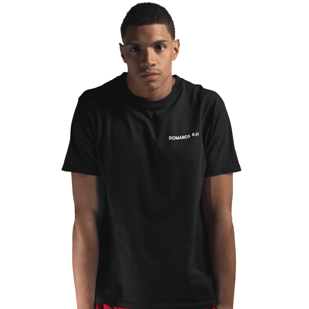 Nome do produto: Camiseta Cristã Prime - Romanos 8:31 - Minimalista
