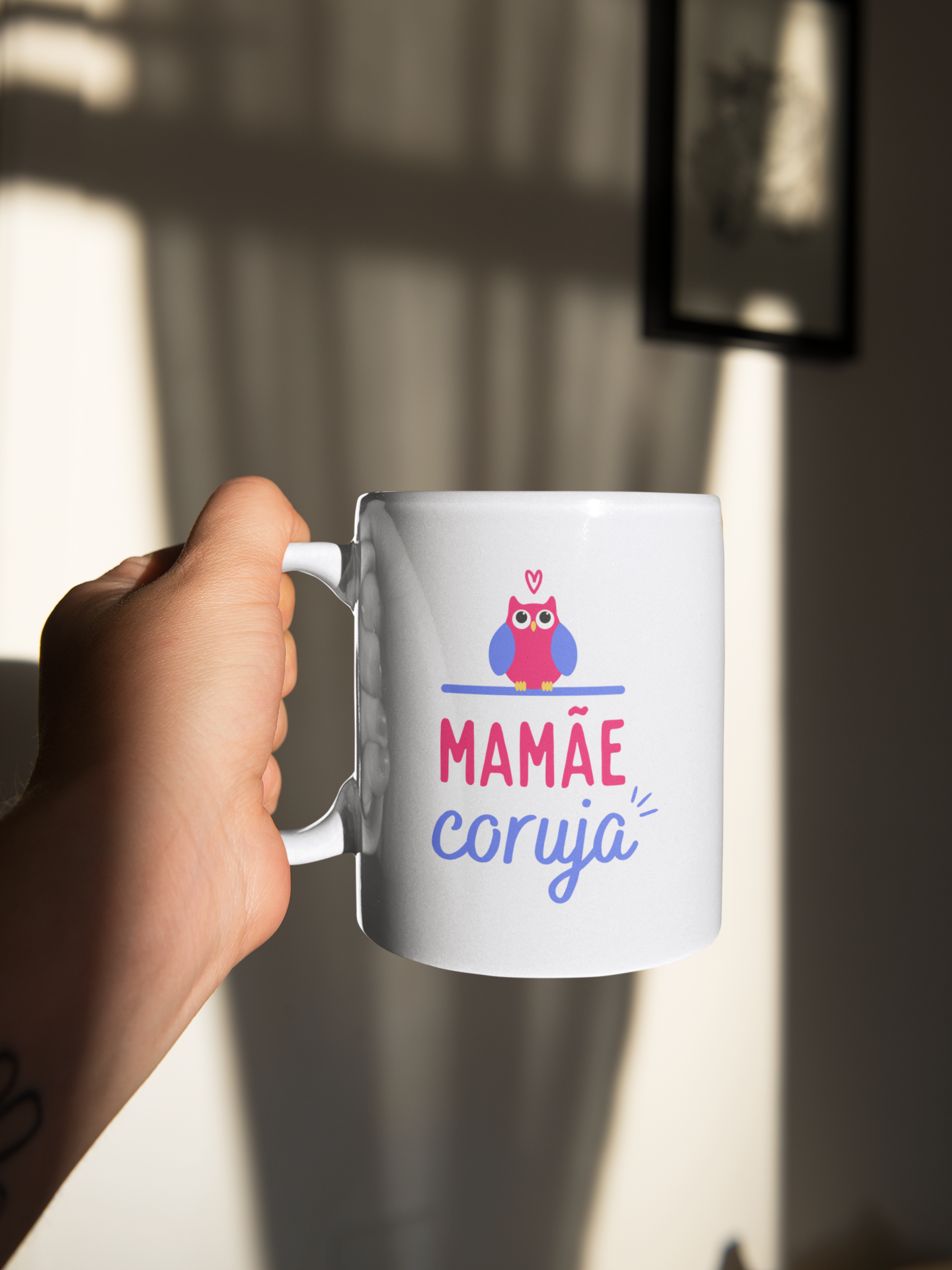 Nome do produto: Caneca dia das Mães - Mamãe Coruja