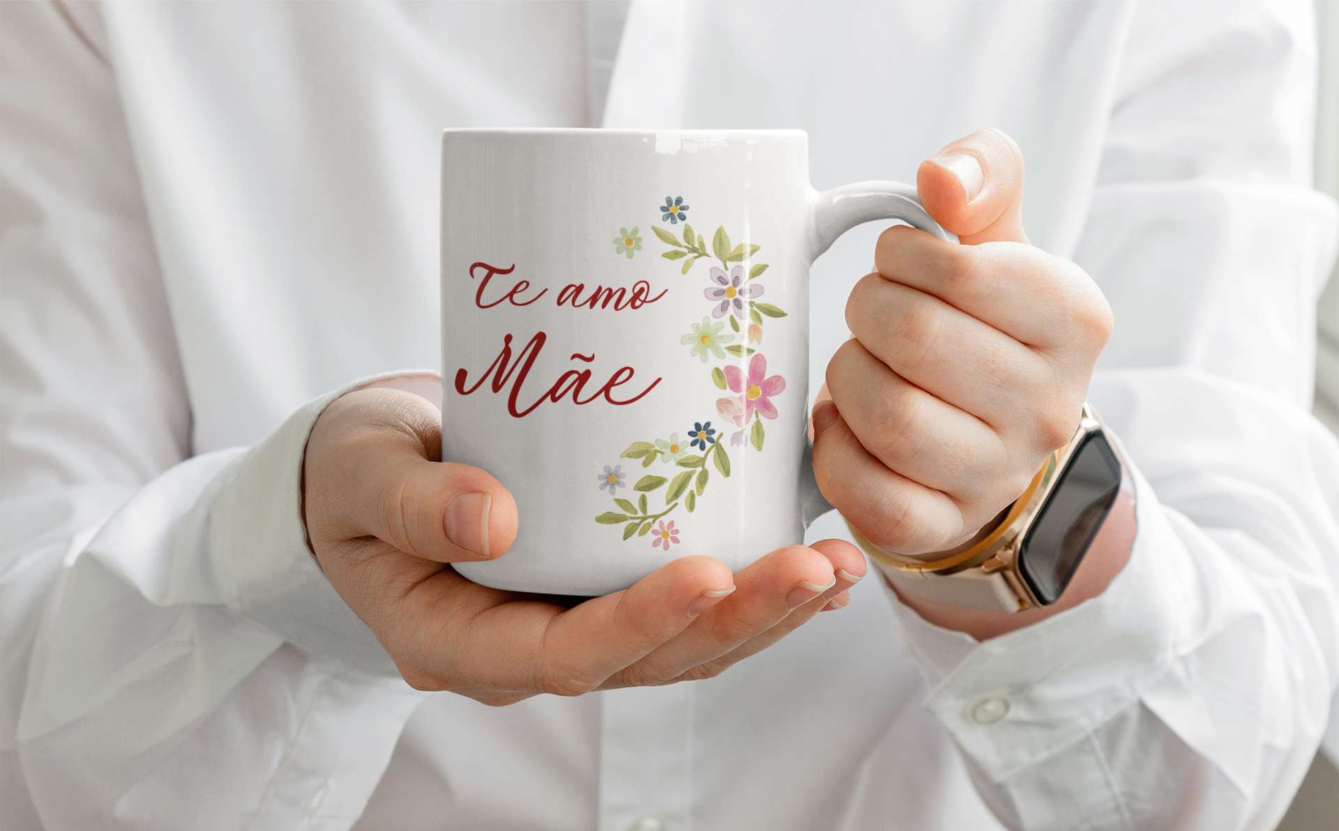 Nome do produto: Caneca Dia das mães - Mãe te amo