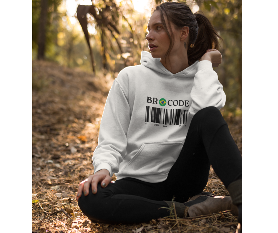 Nome do produto: Moletom com capuz - Br Code